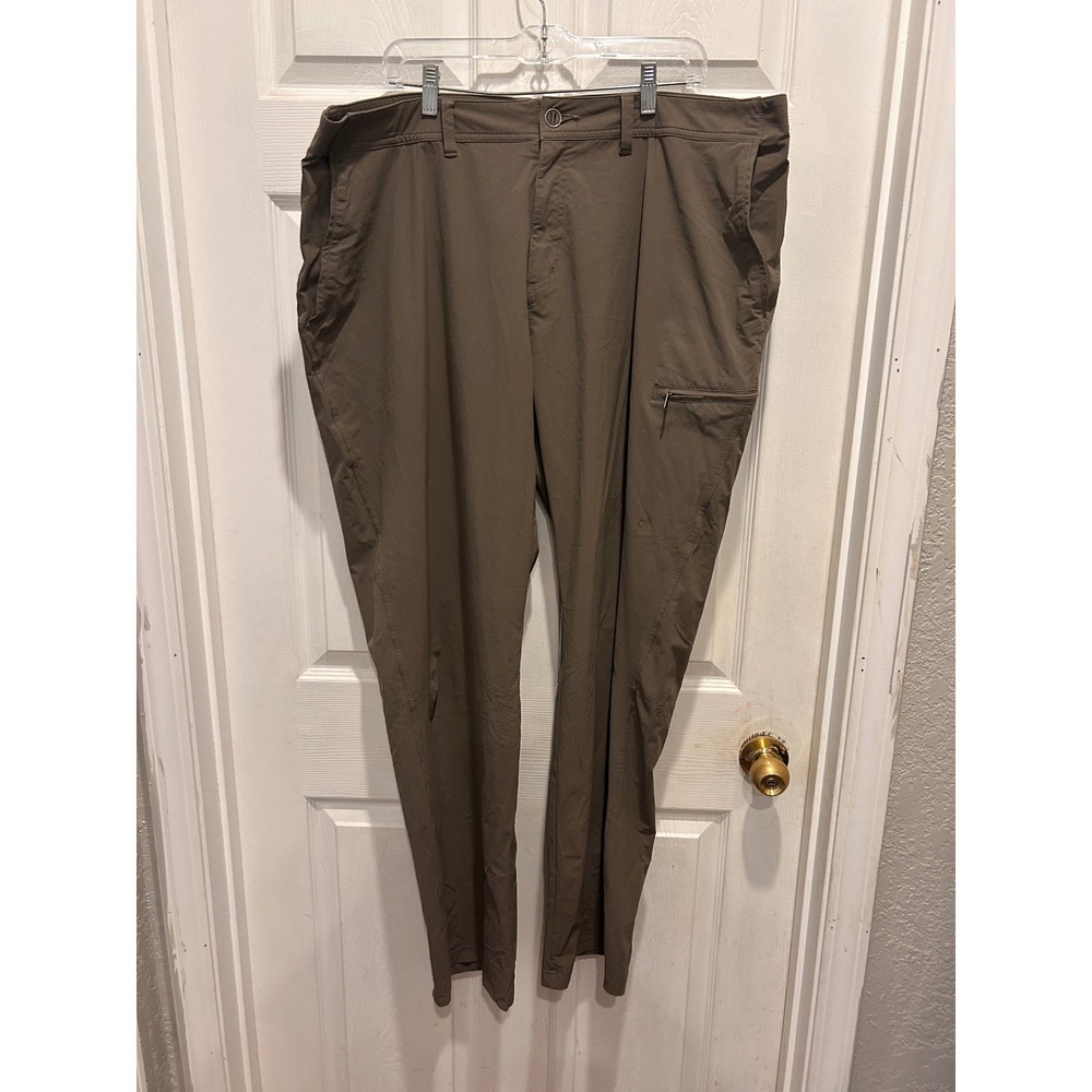 ExOfficio Mens Hiking ‎ Cargo Travel Pants 42x32 Brown Stretch Lightweight Nylon